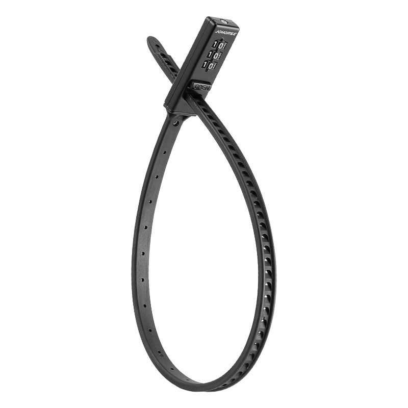 Bicycles Combination Lock, Lock for Road Bicycles Lock Zips Tie Lock Cable Lock - Black - Image 1