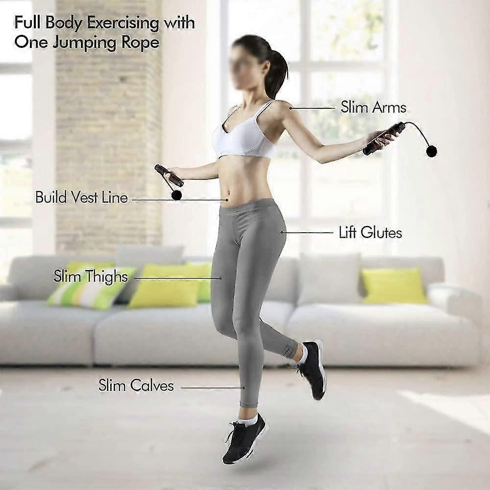 Jump Rope,Ropeless Jump Ropes For Fitness,skipping Rope For Wellness Beginners,adults Workout - Green - Image 5