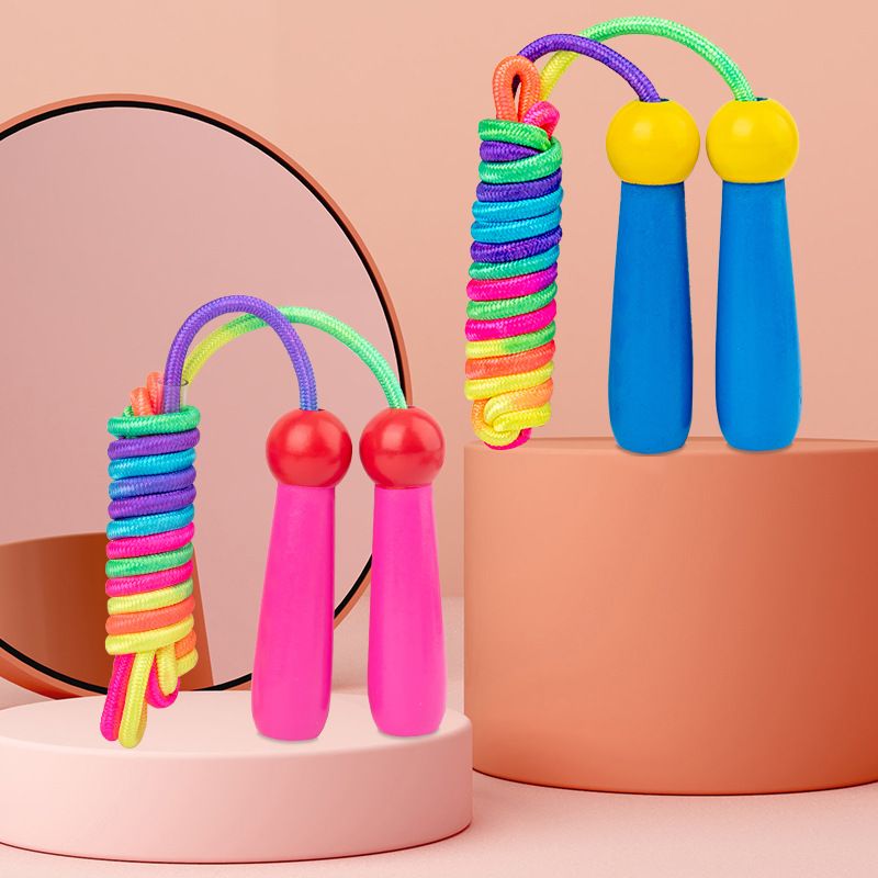 Jump Rope Beaded Skipping Rope Adjustable Tangle-free Segmented Jumping Rope - Pink - Image 2