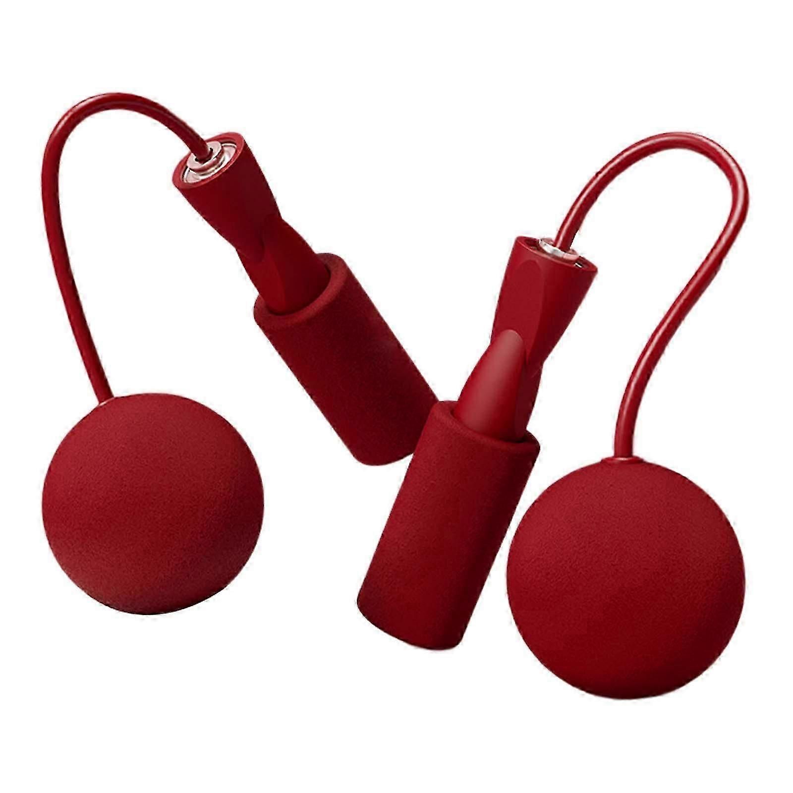 Cordless Jumping Rope Gym Exercise Fitness Weighted Jump Rope - Red - Image 1