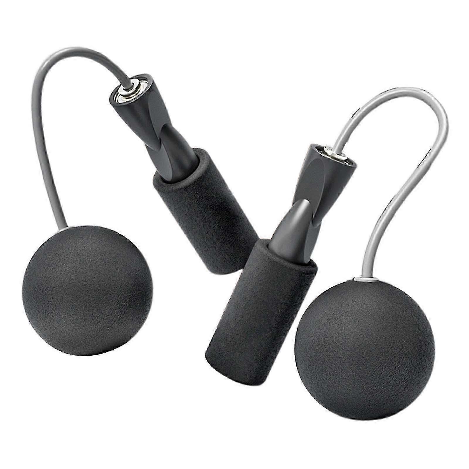 Cordless Jumping Rope Gym Exercise Fitness Weighted Jump Rope - Black - Image 5