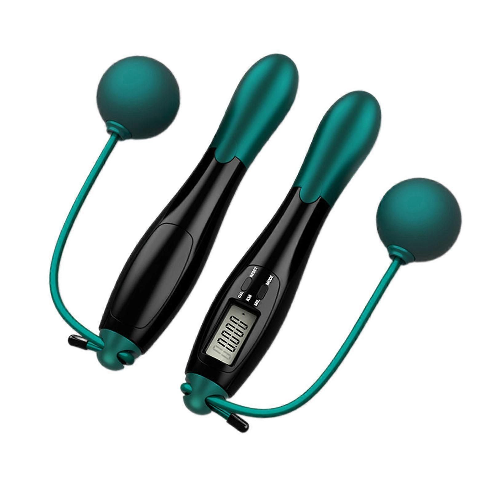 Cordless Jump Rope Speed Smart Fitness Jump Rope for Training Boxing Outdoor - Green - Image 1