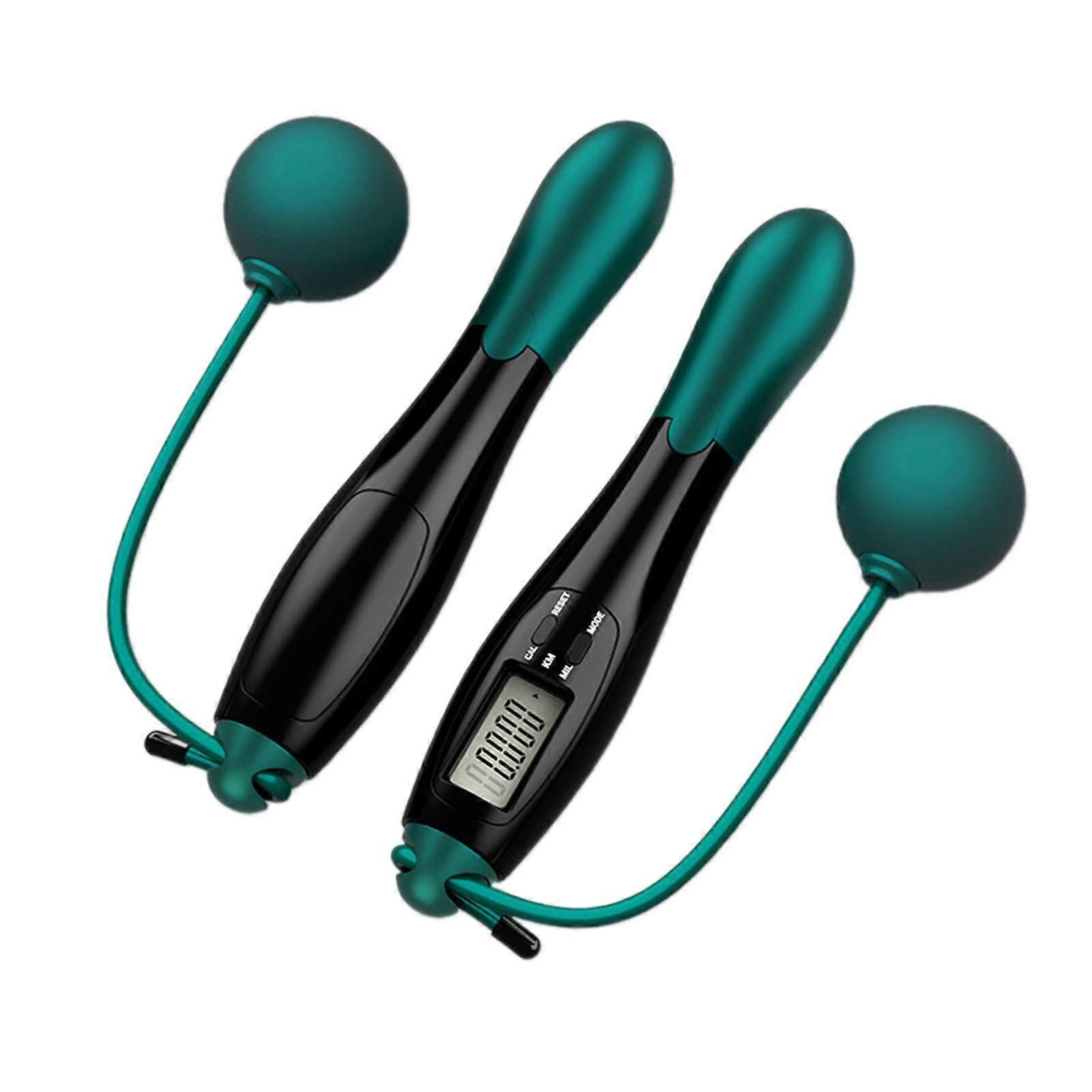 Cordless Jump Rope Speed Smart Fitness Jump Rope for Training Boxing Outdoor - Green - Image 2