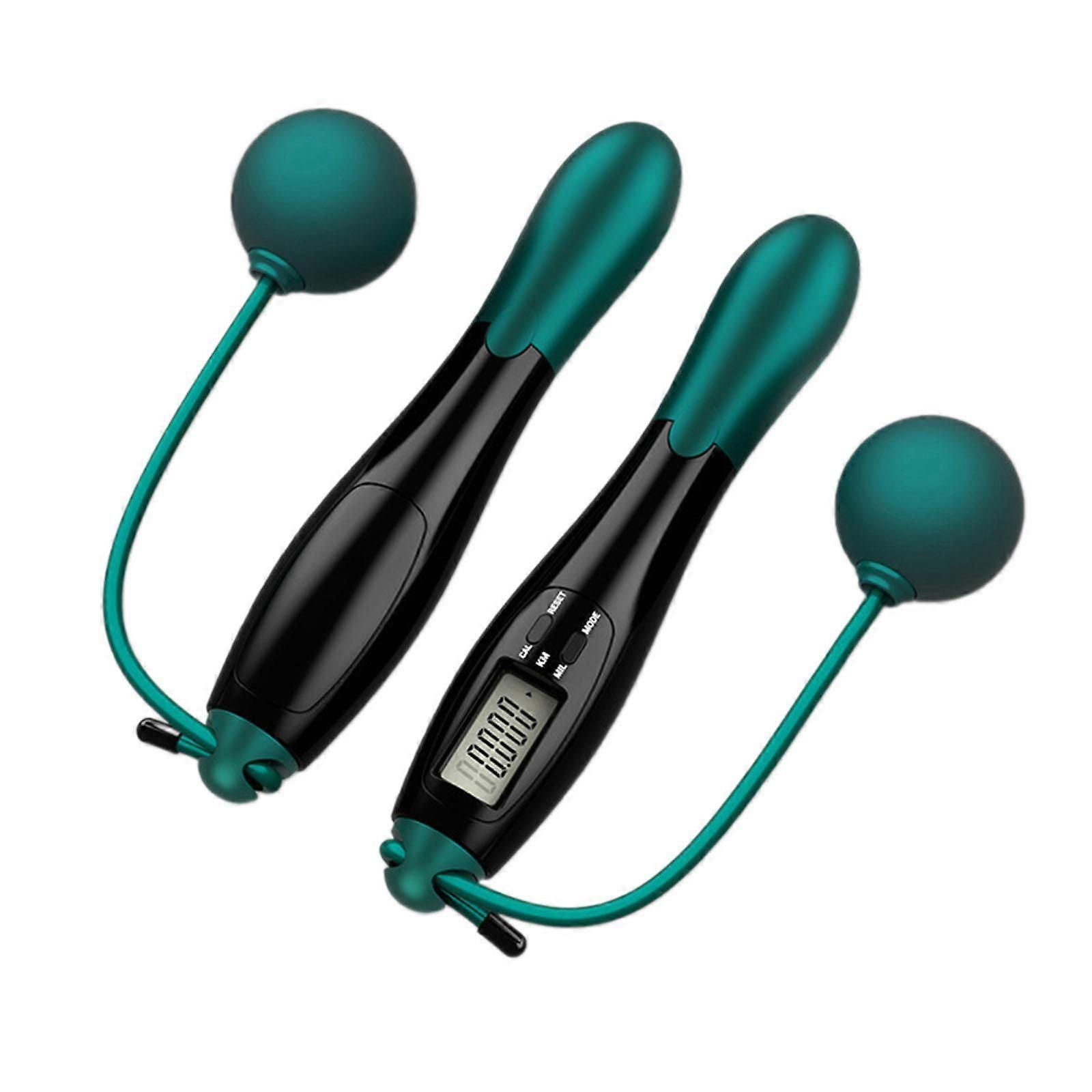 Cordless Jump Rope Speed Smart Fitness Jump Rope for Training Boxing Outdoor - Green - Image 3