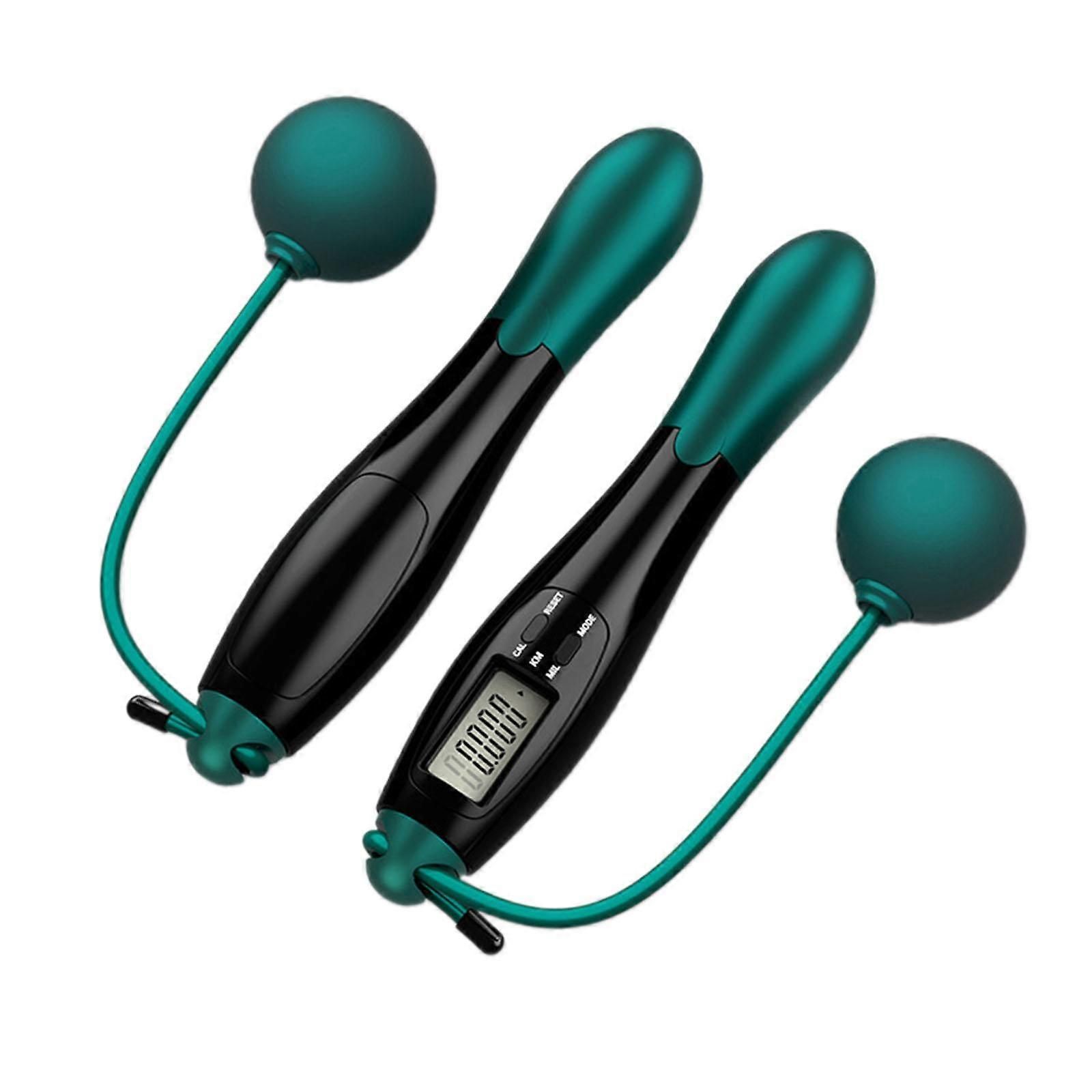 Cordless Jump Rope Speed Smart Fitness Jump Rope for Training Boxing Outdoor - Green - Image 4