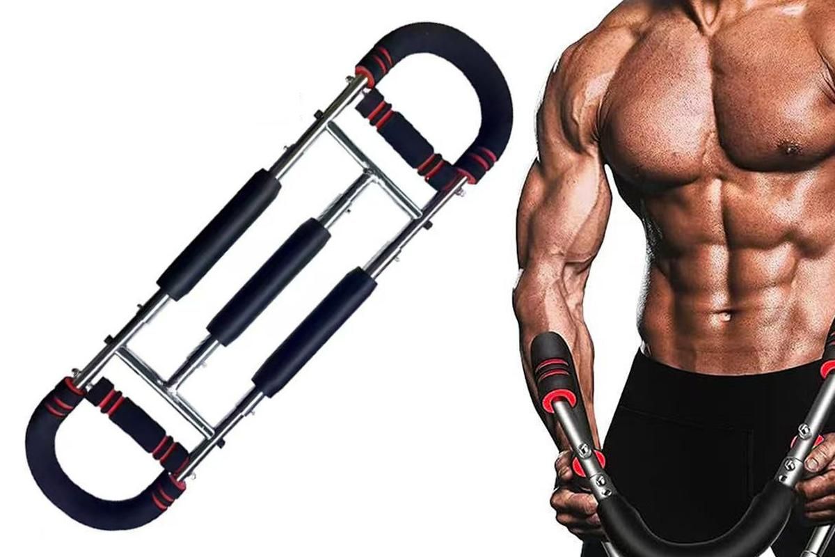 Twister Arm Trainer Adjustable Twister Arm Chest Exerciser With 3 Springs - Red - Image 1