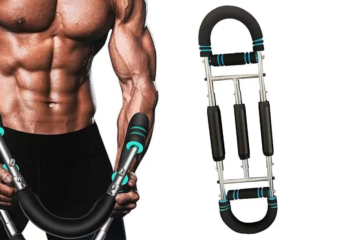 Twister Arm Trainer Adjustable Twister Arm Chest Exerciser With 3 Springs - Blue - Image 5