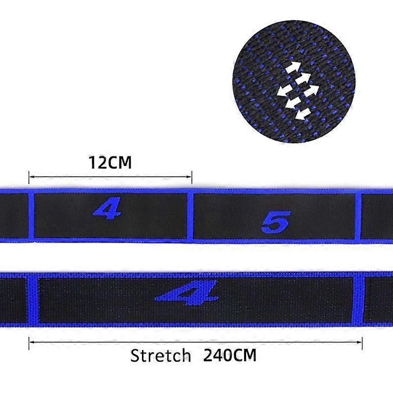 Stretching Strap, 8 Loop Yoga Straps for Stretching, Elastic Stretch Strap Stretch Band for Exercise Yoga Fitness Gym - Purple - Image 3