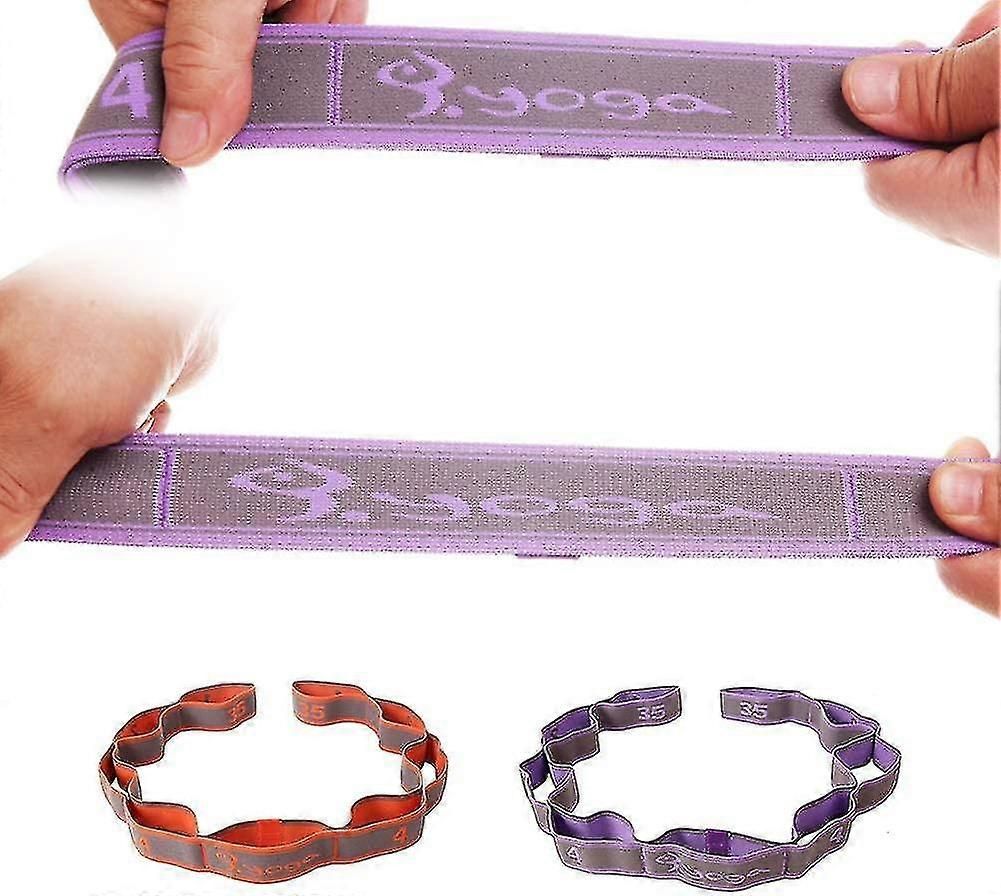 Yoga Stretching Band Yoga Stretch Strap/stretch Strap/exercise Band With 8 Loops/fitness Pilates Physiotherapy Stretch Strap/purple - Image 3