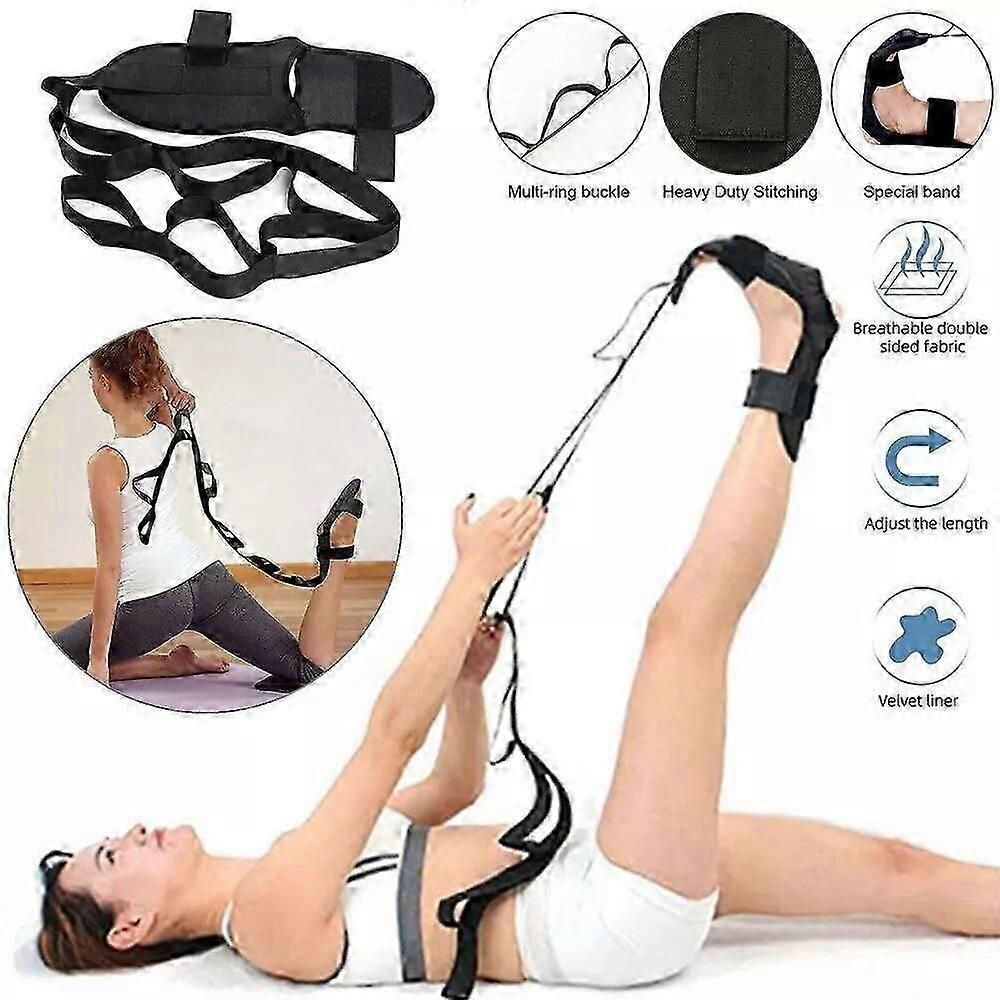 Yoga Stretching Strap for Physical Therapy, Non-Stretch Exercise Strap with Foot Loop for Pilates, Dance & Flexibility Training - Image 2
