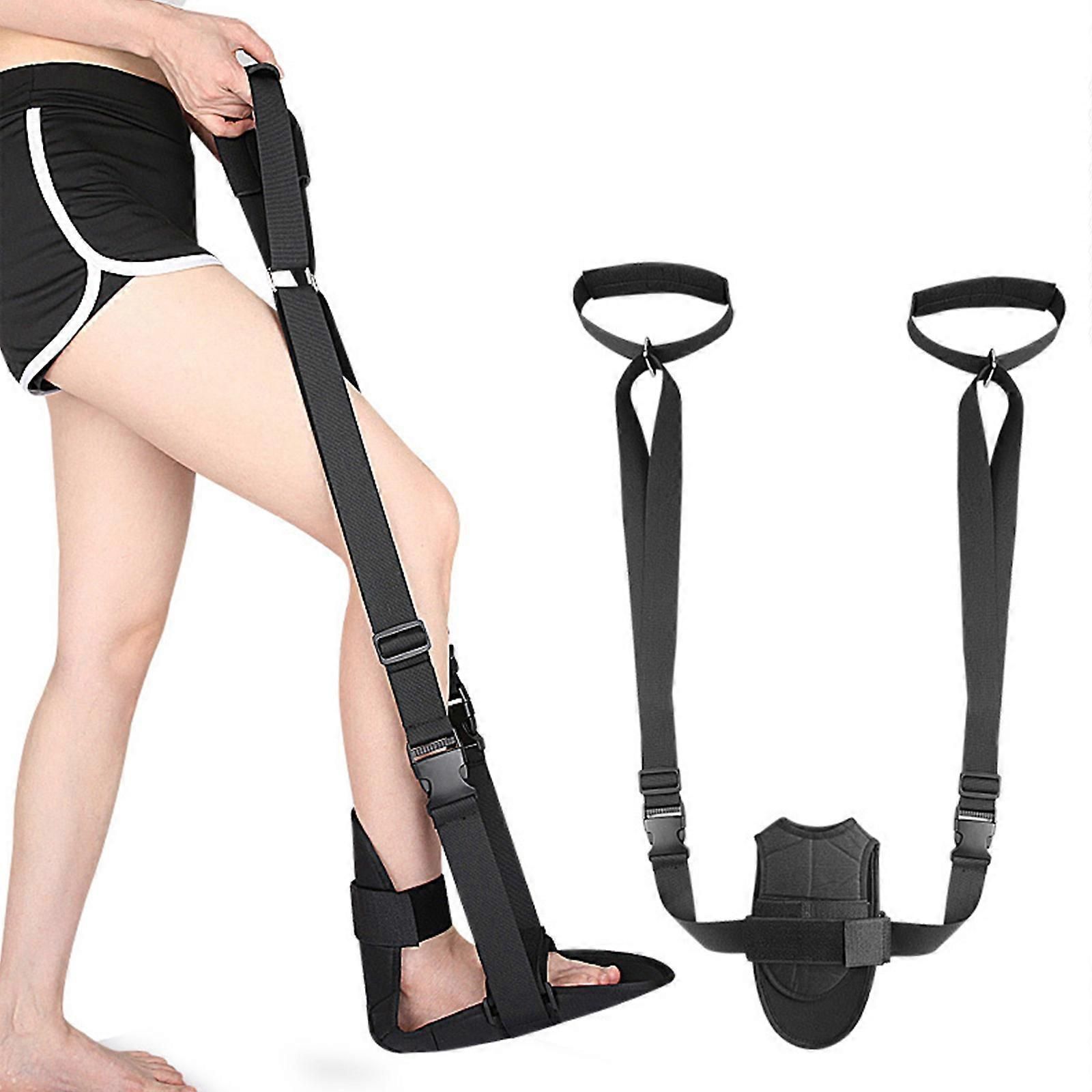 Foot and Calf Stretcher Stretching Strap Leg Stretch Strap Flexibility Stretch Bands for Exercise Black - Image 5