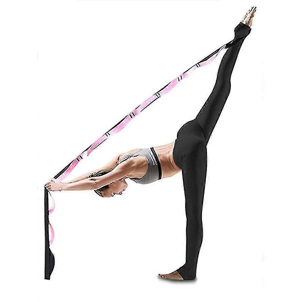 Yoga Stretch Strap with Handles for Stretching, Non-Elastic Exercise Strap for Physical Therapy, Pilates, Yoga & Flexibility Training - Black - Image 5