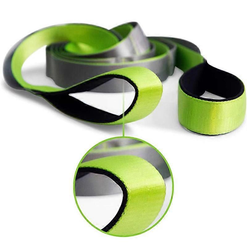 Yoga Straps Stretching Strap with 12 Loops Workout Poster Long Stretch Out Bands compatible with Stretching Physical Therapy Equipment - Blue - Image 3