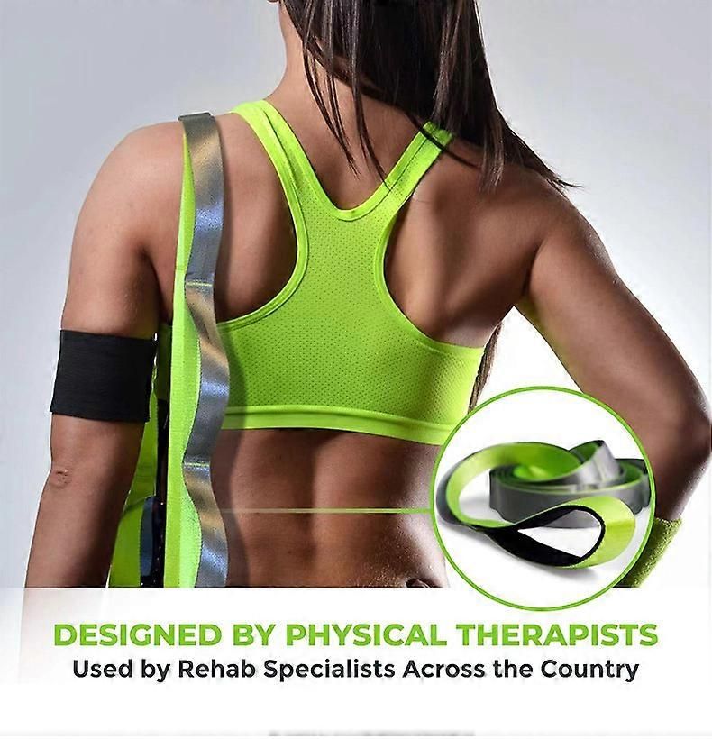 Yoga Straps Stretching Strap with 12 Loops Workout Poster Long Stretch Out Bands compatible with Stretching Physical Therapy Equipment - Black - Image 5