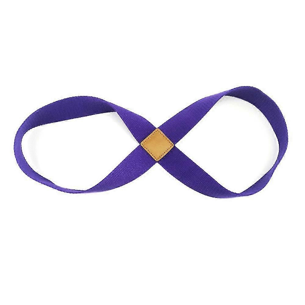 Infinity Yoga Stretch Strap, Double Loop Stretching Strap for Yoga, Pilates, Physical Therapy & Flexibility Training - Purple - Image 1