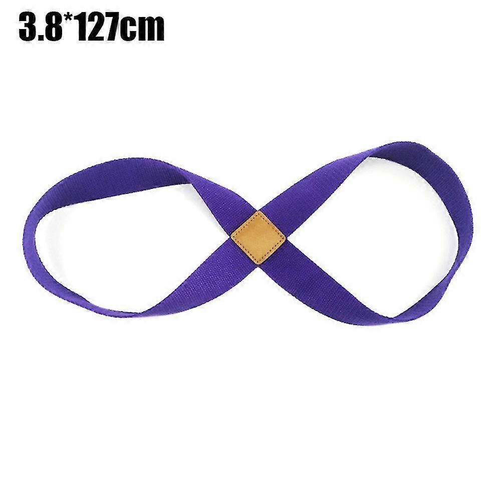 Infinity Yoga Stretch Strap, Double Loop Stretching Strap for Yoga, Pilates, Physical Therapy & Flexibility Training - Purple - Image 2