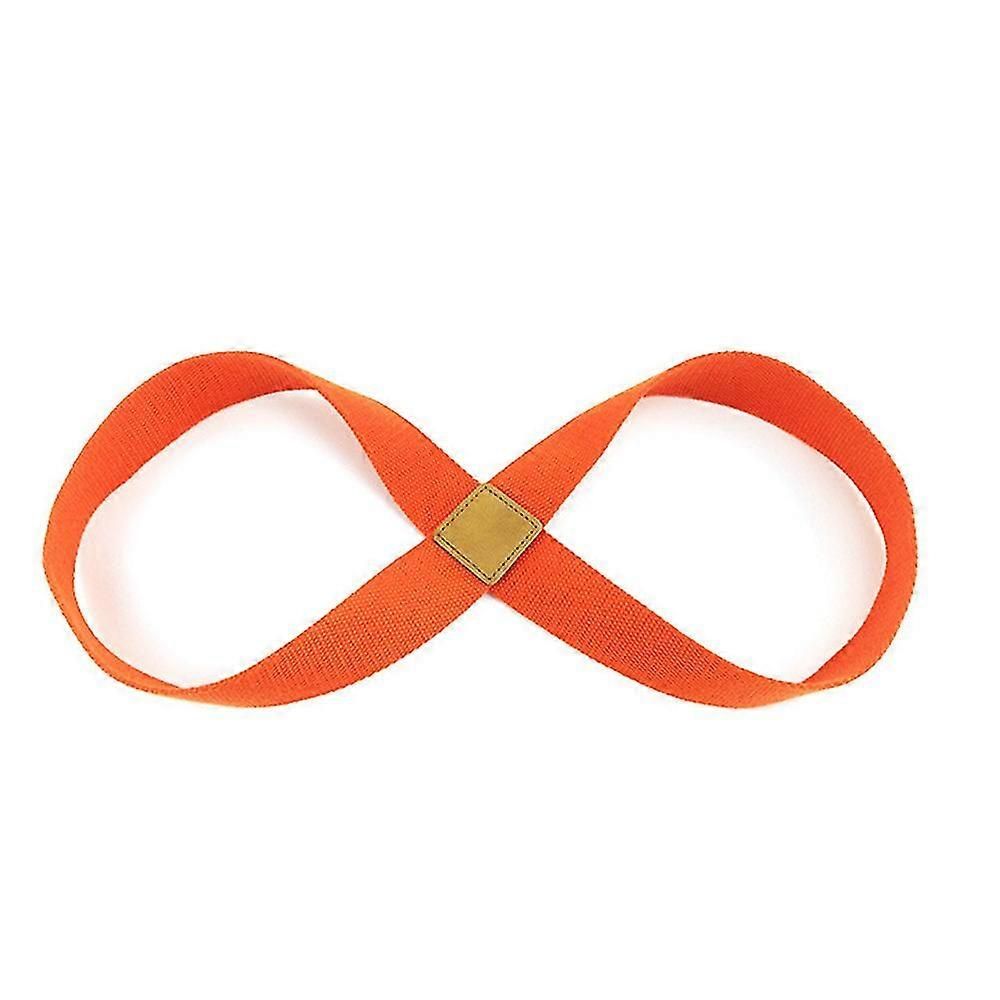 Infinity Yoga Stretch Strap, Double Loop Stretching Strap for Yoga, Pilates, Physical Therapy & Flexibility Training - Orange - Image 1