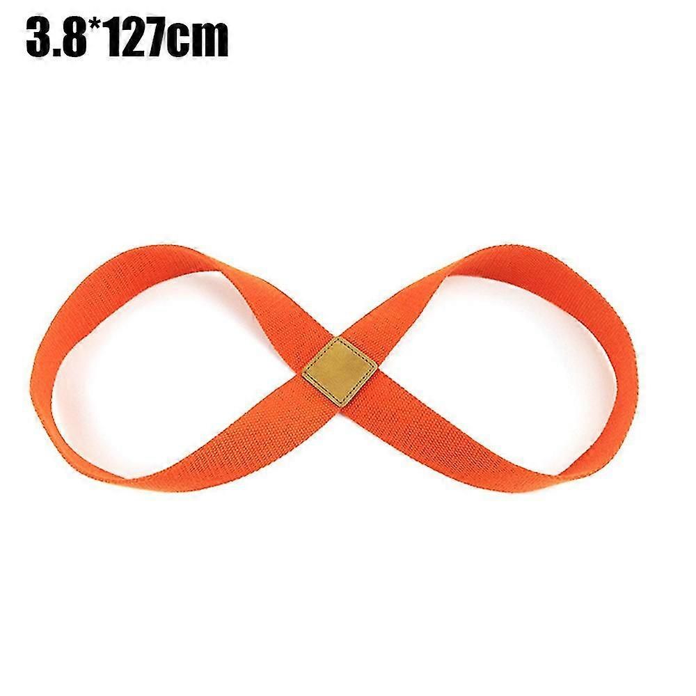 Infinity Yoga Stretch Strap, Double Loop Stretching Strap for Yoga, Pilates, Physical Therapy & Flexibility Training - Orange - Image 2