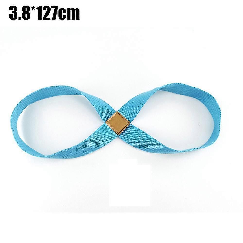 Infinity Yoga Stretch Strap, Double Loop Stretching Strap for Yoga, Pilates, Physical Therapy & Flexibility Training - Blue - Image 2