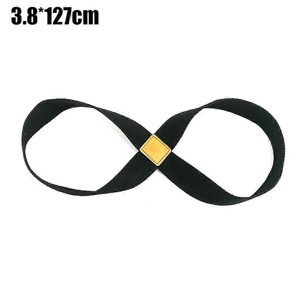 Infinity Yoga Stretch Strap, Double Loop Stretching Strap for Yoga, Pilates, Physical Therapy & Flexibility Training - Black - Image 2