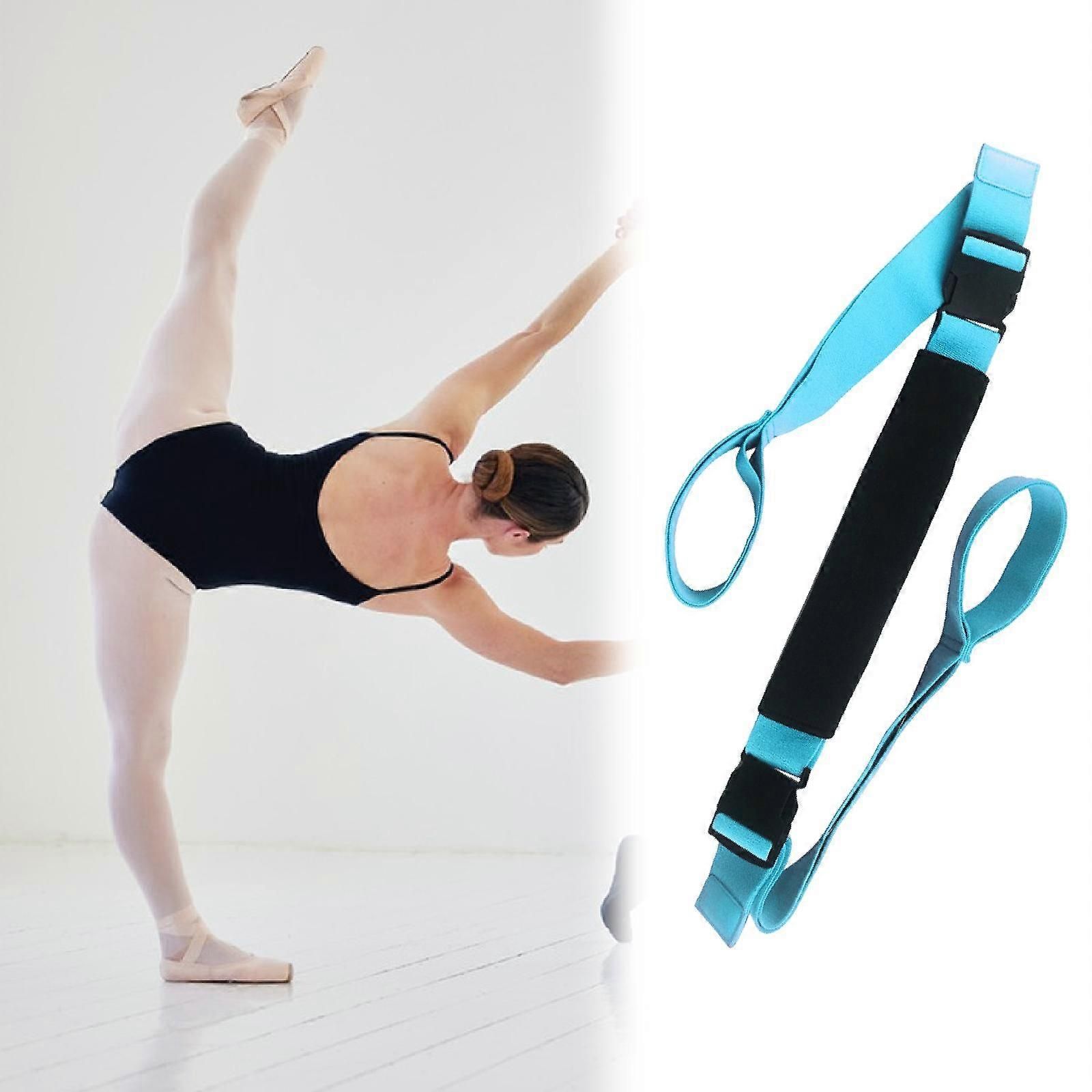 Yoga Strap Yoga Stretching Strap Premium Fitness Portable Exercise Dance - Blue - Image 2