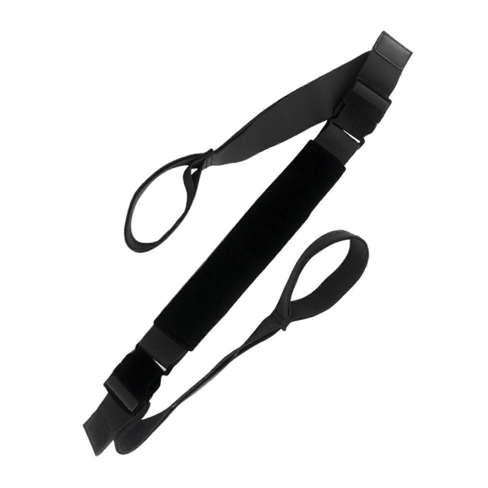 Yoga Strap Yoga Stretching Strap Premium Fitness Portable Exercise Dance - Black - Image 1