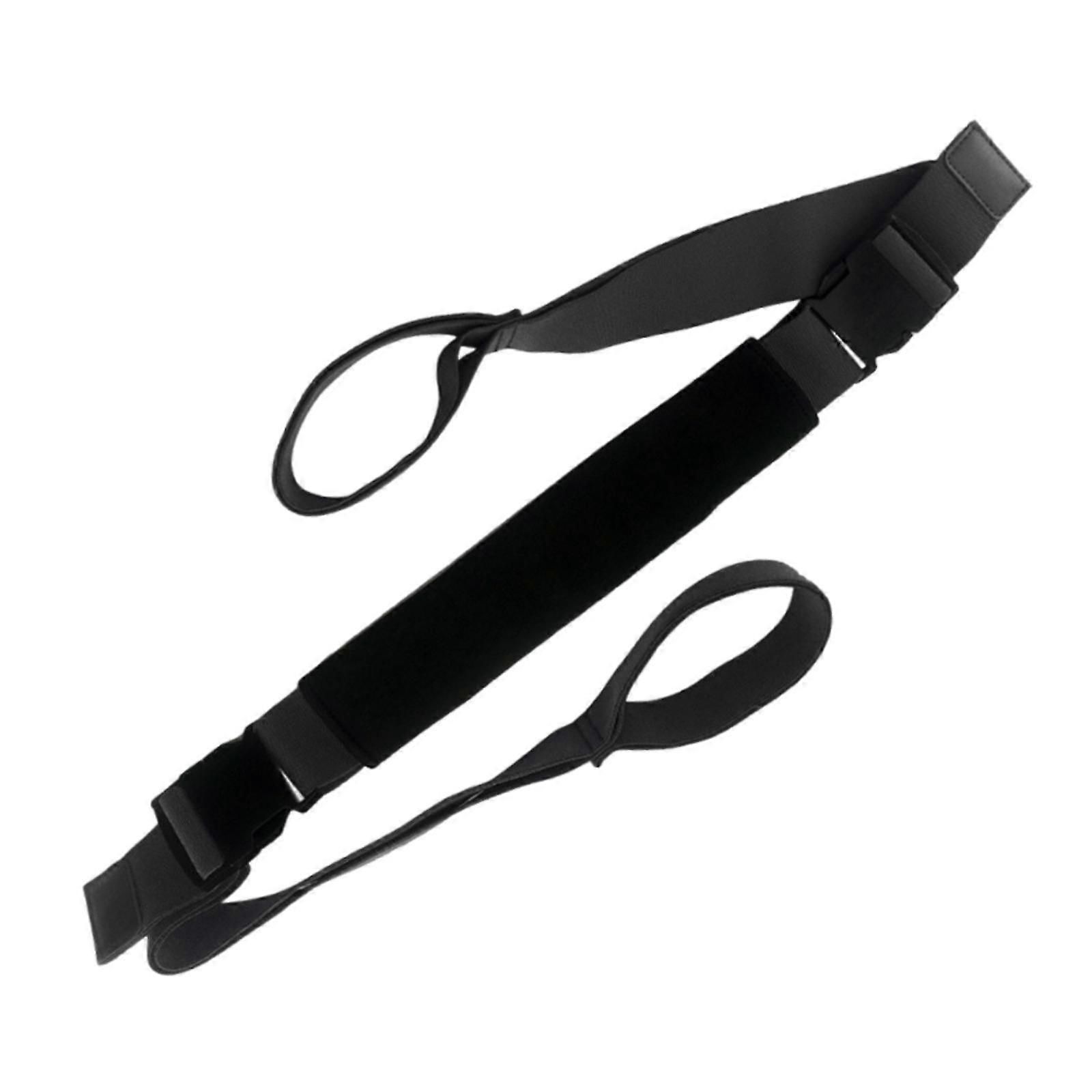 Yoga Strap Yoga Stretching Strap Premium Fitness Portable Exercise Dance - Black - Image 5