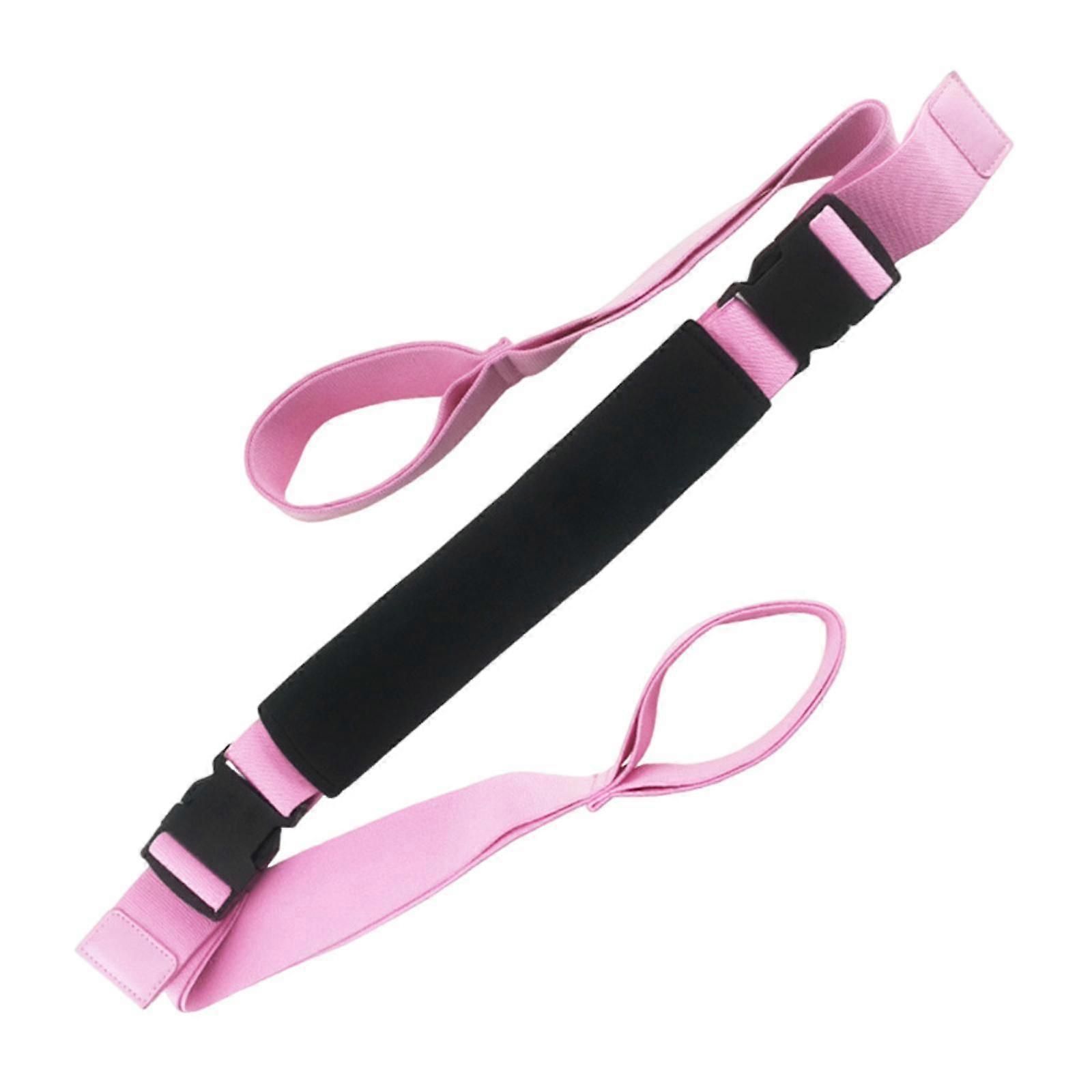 Yoga Strap Yoga Stretching Strap Premium Fitness Portable Exercise Dance - Pink - Image 1
