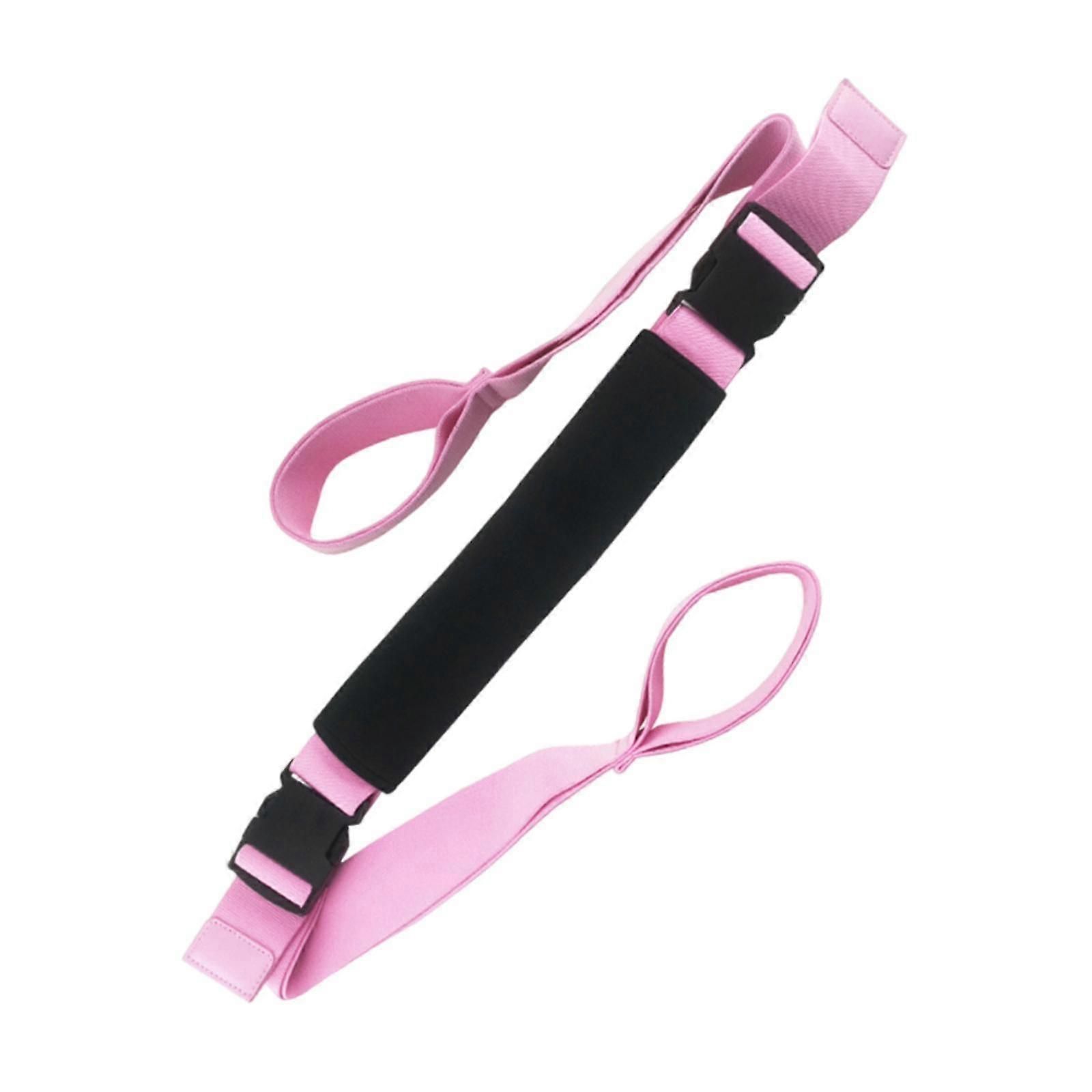 Yoga Strap Yoga Stretching Strap Premium Fitness Portable Exercise Dance - Pink - Image 3