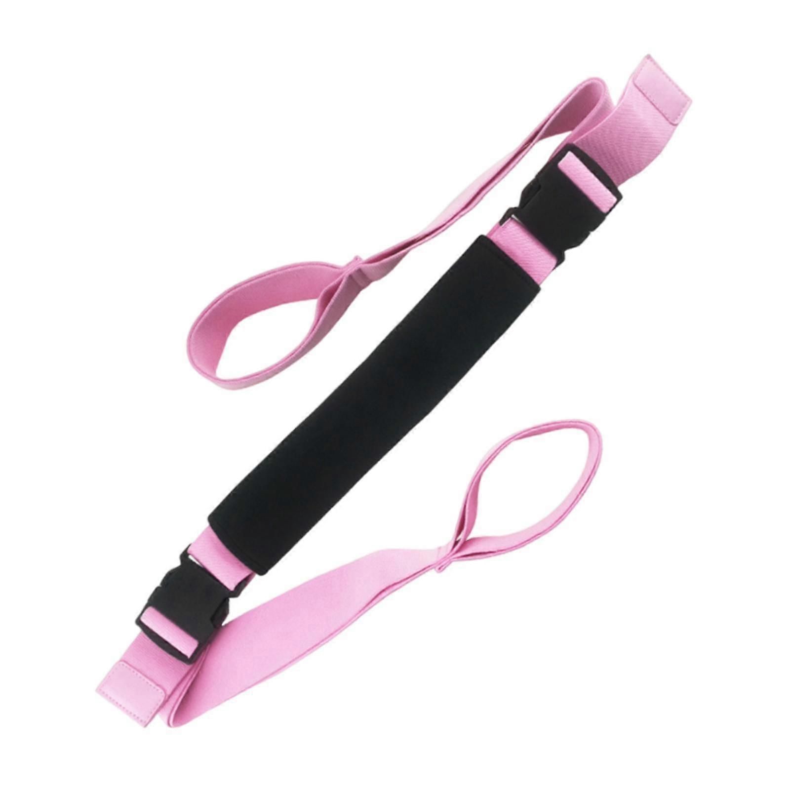 Yoga Strap Yoga Stretching Strap Premium Fitness Portable Exercise Dance - Pink - Image 4