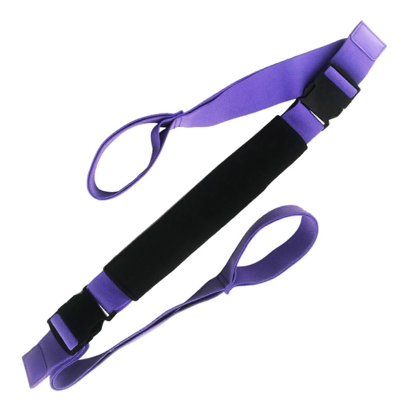 Yoga Strap Yoga Stretching Strap Premium Fitness Portable Exercise Dance - Purple - Image 1