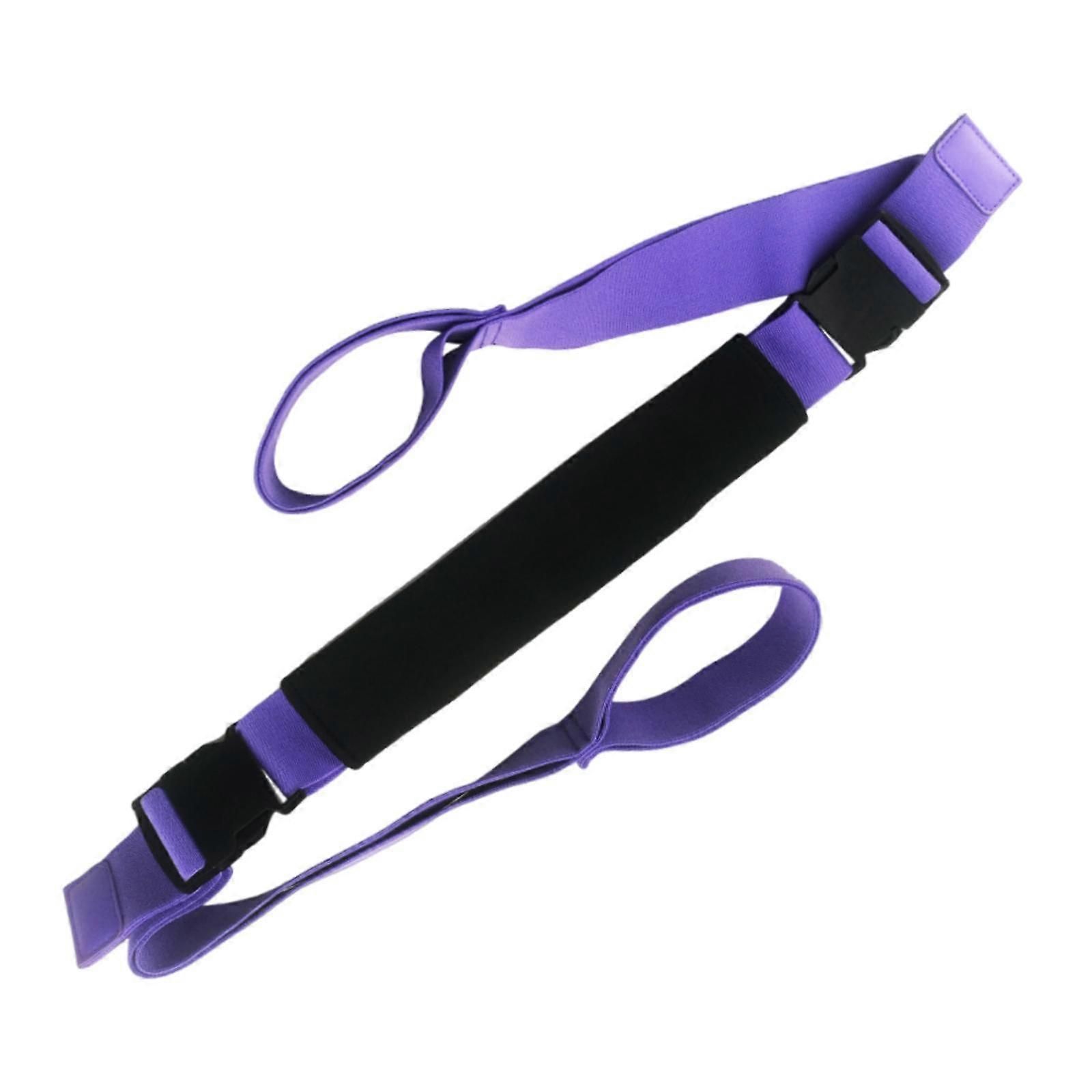 Yoga Strap Yoga Stretching Strap Premium Fitness Portable Exercise Dance - Purple - Image 2