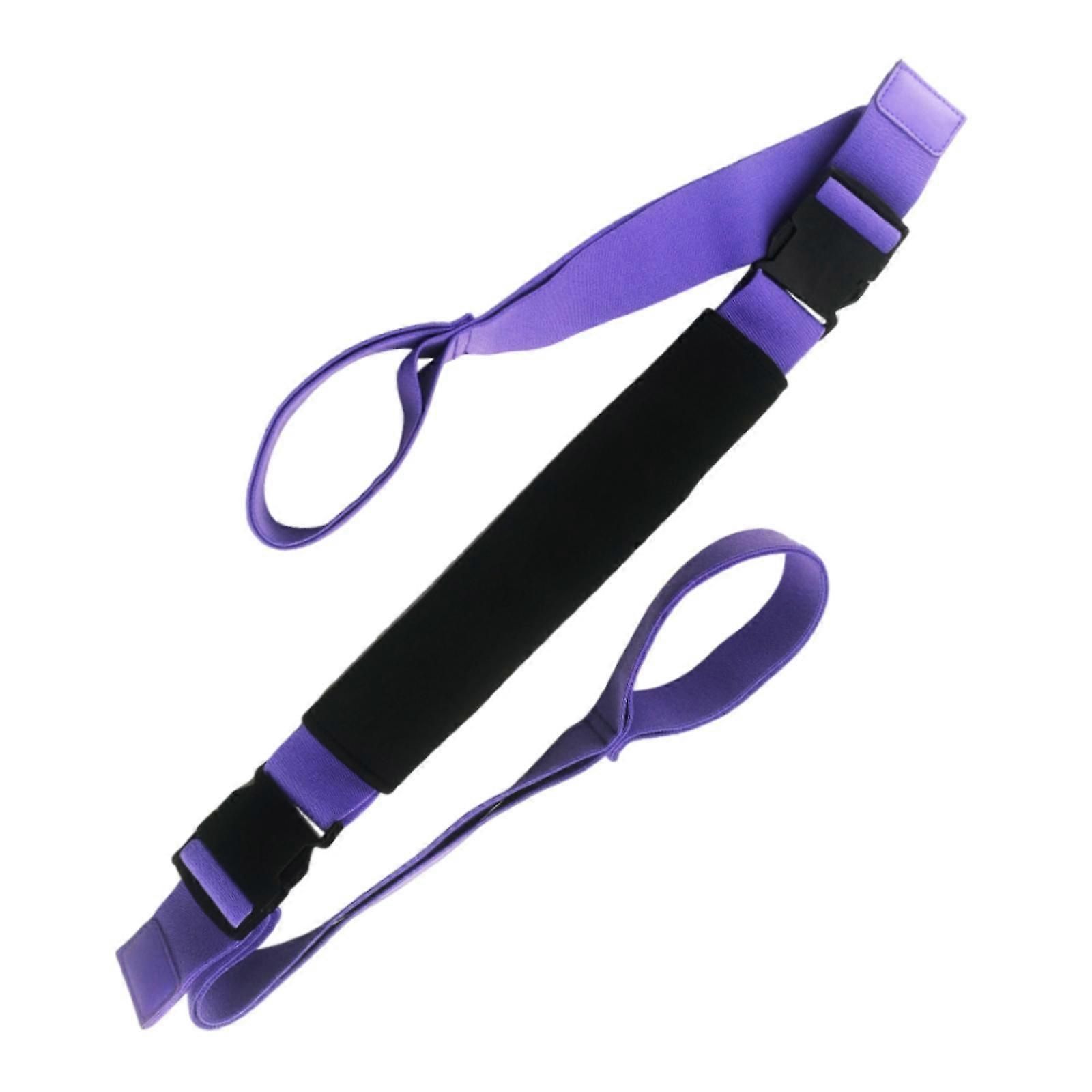Yoga Strap Yoga Stretching Strap Premium Fitness Portable Exercise Dance - Purple - Image 3