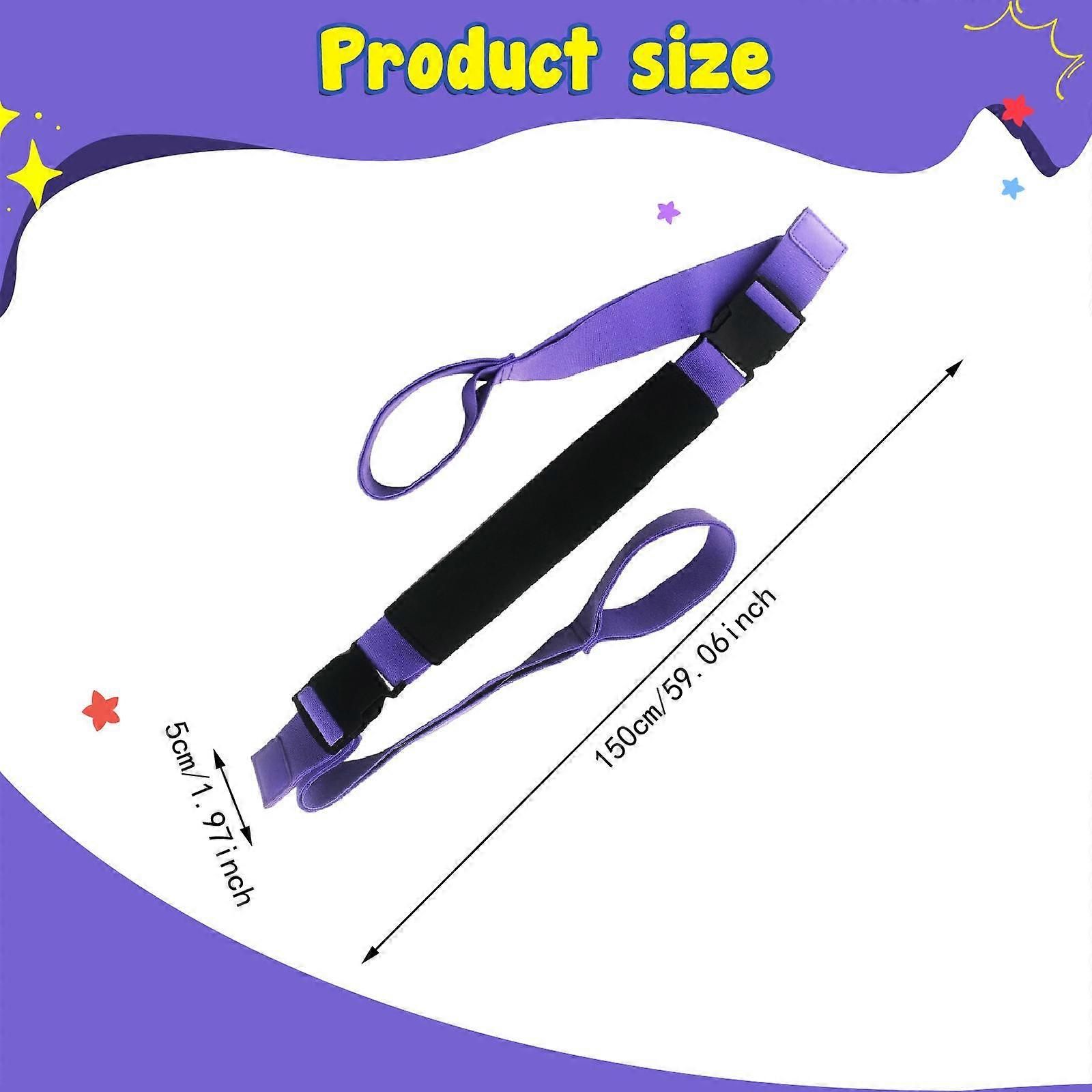 Yoga Strap Yoga Stretching Strap Premium Fitness Portable Exercise Dance - Purple - Image 5