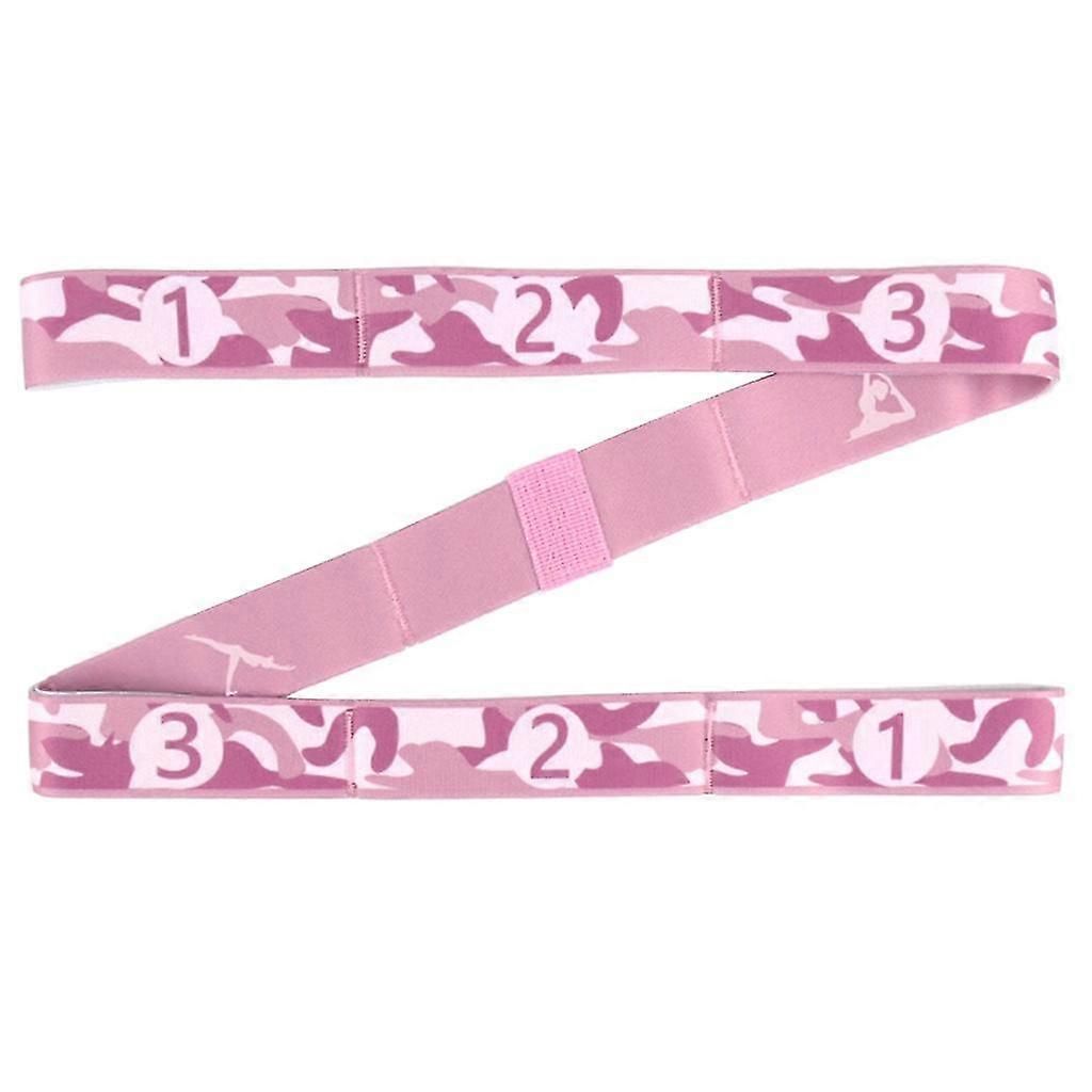 Yoga Pull Strap Belt Multifunctional Yoga Stretching Strap Or Women Men Adults - Pink - Image 1