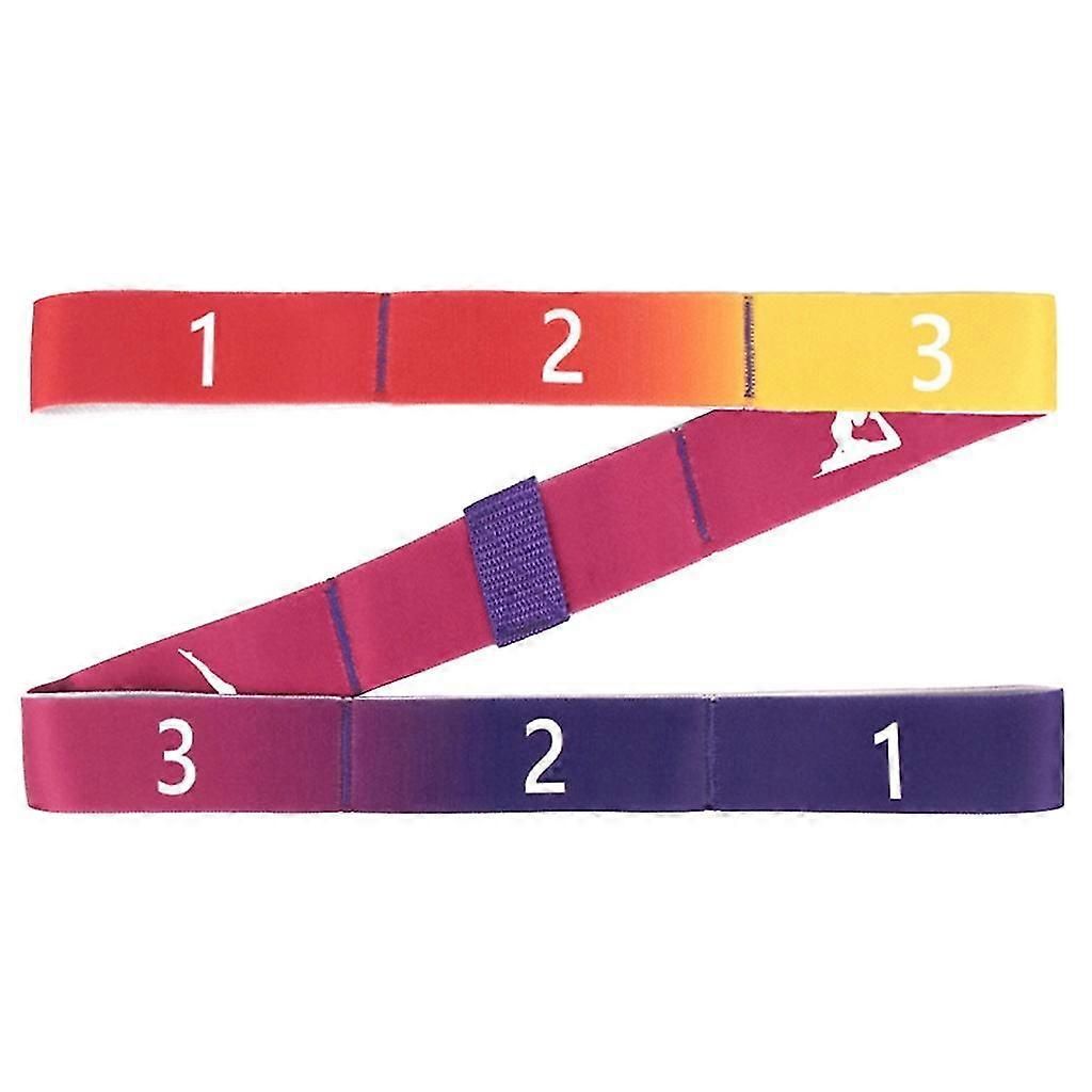 Yoga Pull Strap Belt Multifunctional Yoga Stretching Strap Or Women Men Adults - Mixed Color - Image 1