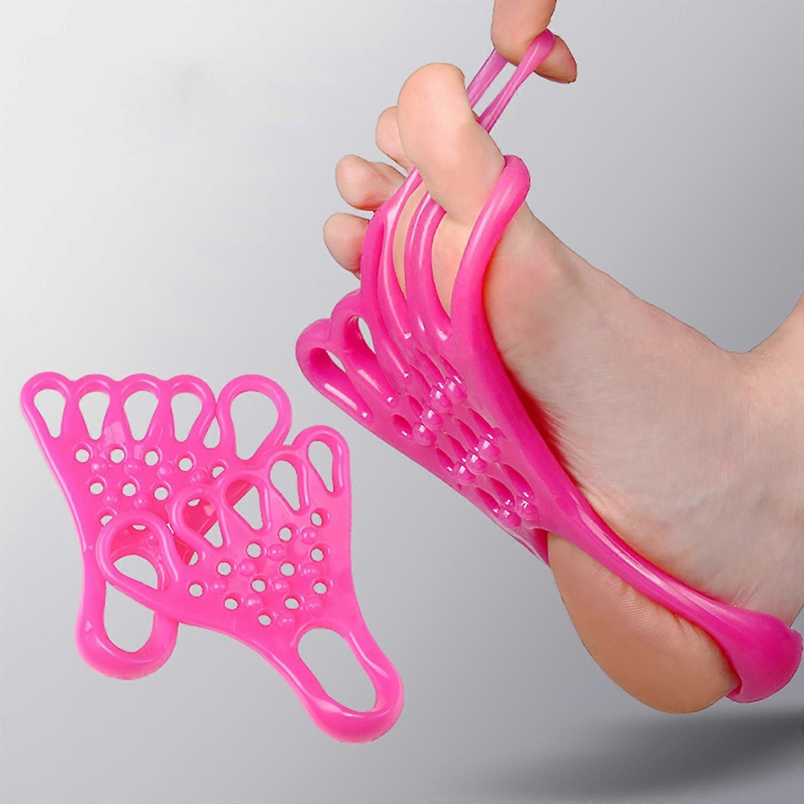 Yoga Stretching Belt Foot Stretcher Calf Tendonitis Ankle Strap Bands Yoga Stretch Strap Calf Leg Foot Stretcher - Pink - Image 4