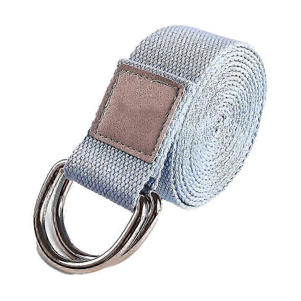 Yoga Strap With And Extra Safe Adjustable D-ring Buckle Yoga Stretching Strap For Flexibility - Blue - Image 1