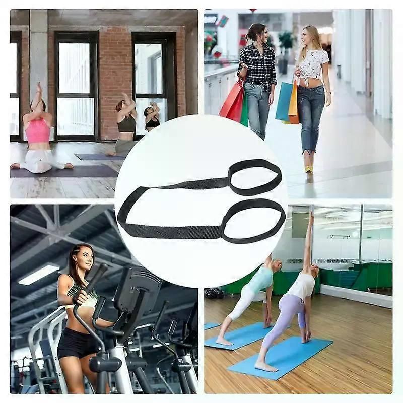 Adjustable Yoga Mat Strap Yoga Mat Bundle Strap Shoulder Straps Sports Stretch Strap Floor Mat Storage Carrying Strap Black - Image 4
