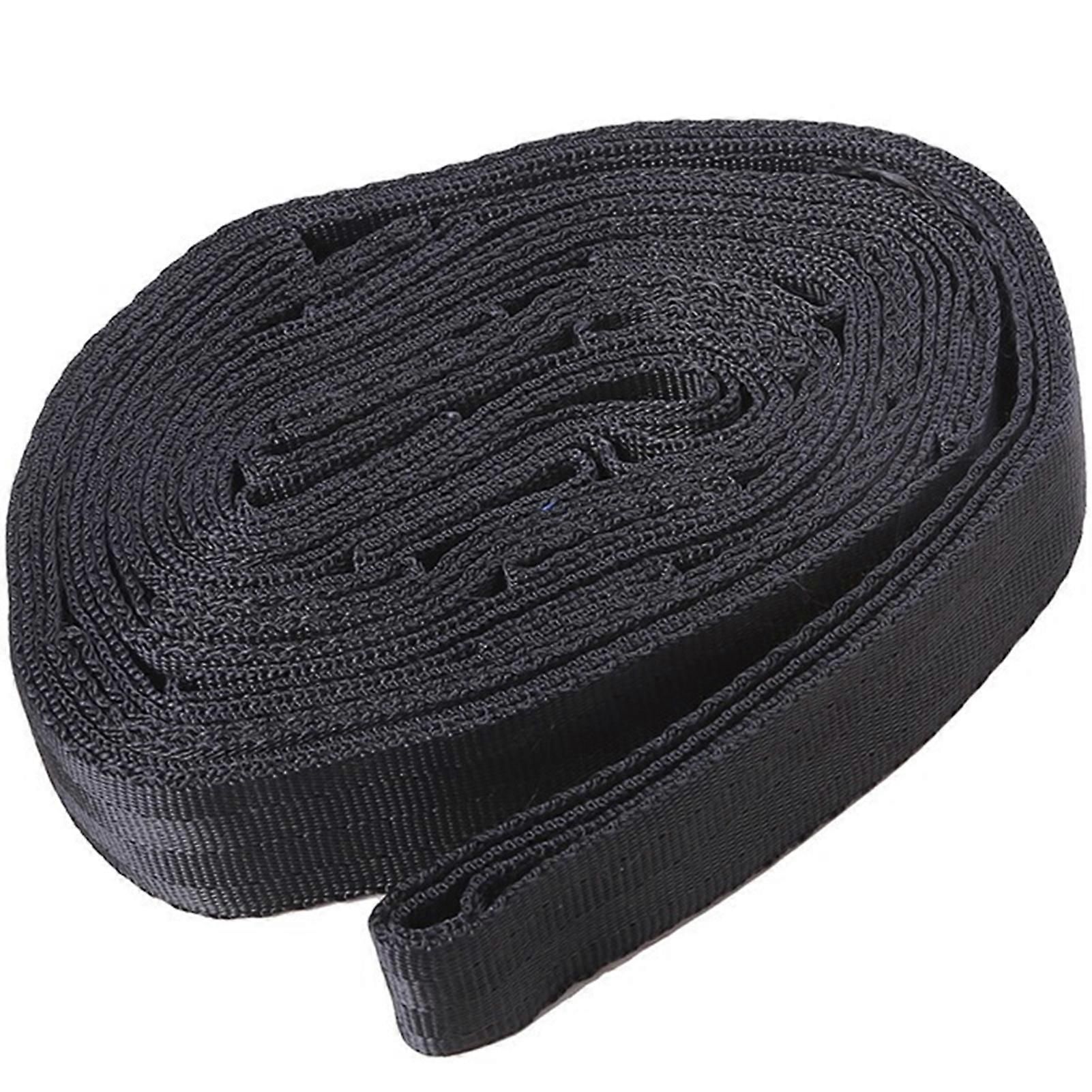 2pcs Hammock Tree Straps Set Effortless Operation Lightweight Stretching Straps Suitable for Hiking Camping - Black - Image 1