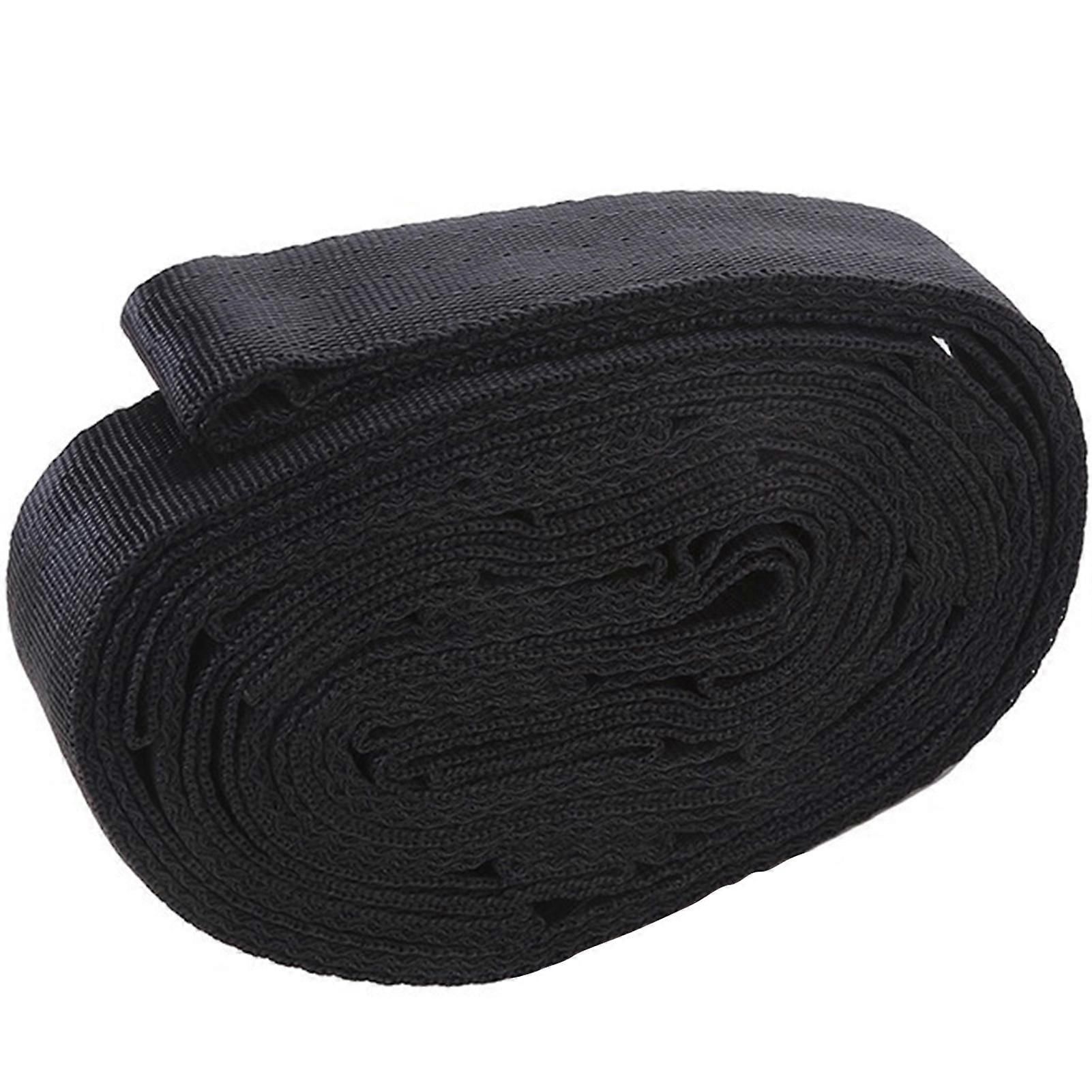 2pcs Hammock Tree Straps Set Effortless Operation Lightweight Stretching Straps Suitable for Hiking Camping - Black - Image 2