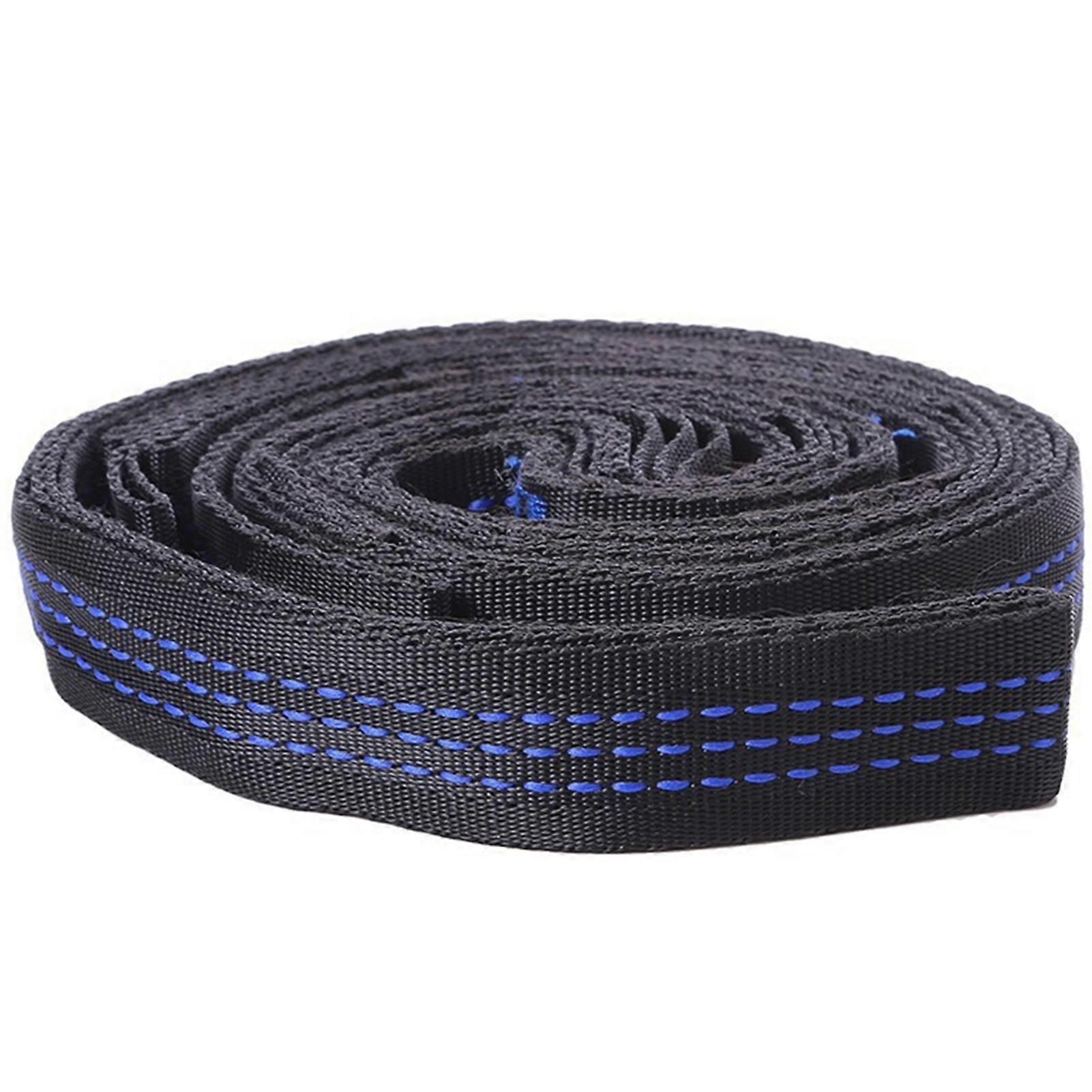 2pcs Hammock Tree Straps Set Effortless Operation Lightweight Stretching Straps Suitable for Hiking Camping - Blue - Image 5