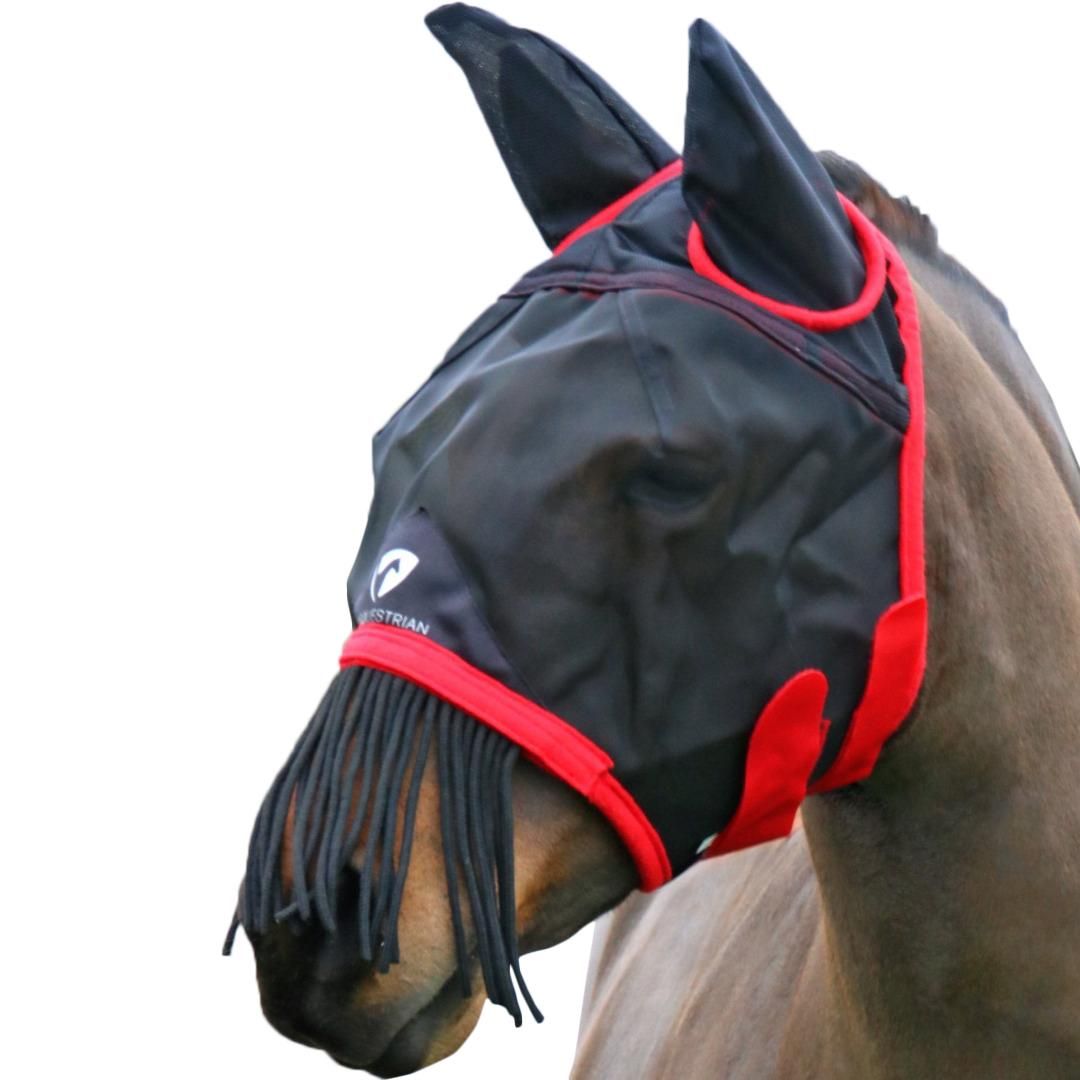 Horse Fly Mask with Ears -Black - Image 4