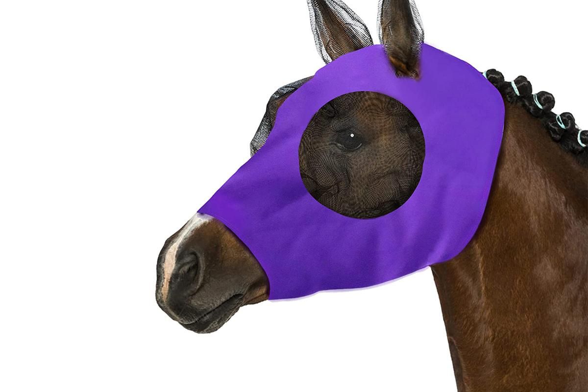 Horse Fly Mask with Ears -Purple - Image 1