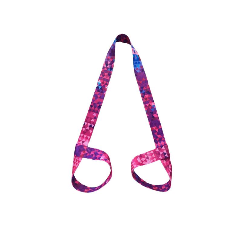 2-in-1 Yoga Mat Carry Strap & Stretch Strap with Adjustable Buckles for Yoga, Pilates & Fitness - Magenta-purple - Image 1