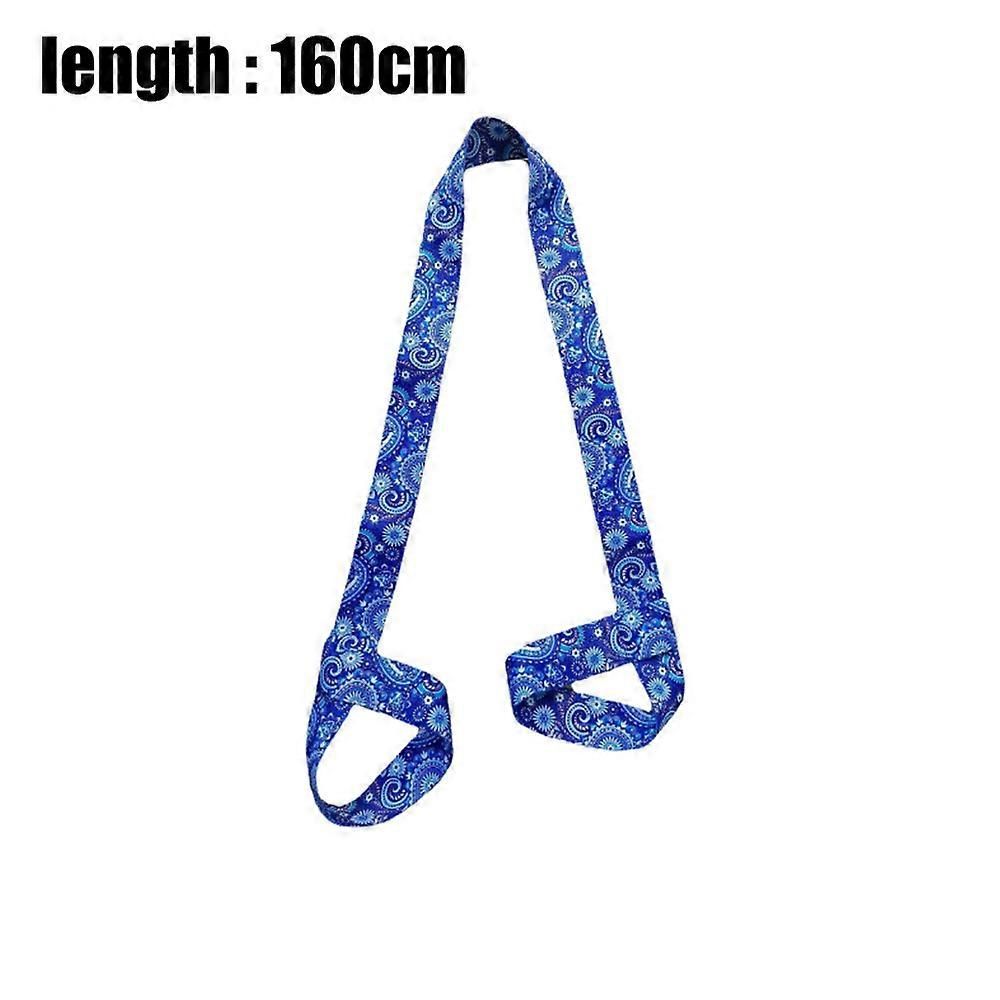 2-in-1 Yoga Mat Carry Strap & Stretch Strap with Adjustable Buckles for Yoga, Pilates & Fitness - Light Blue - Image 2