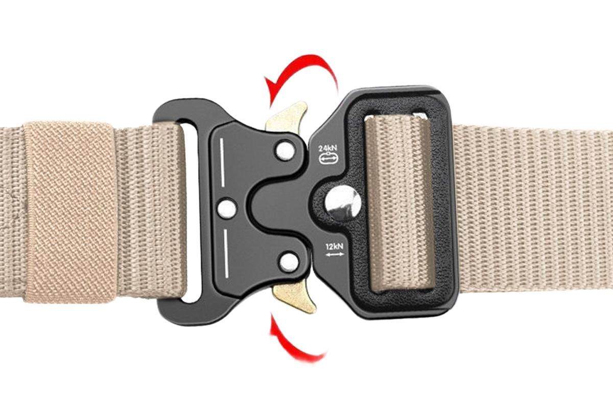 Nylon Tactical Belt Quick-Release for Outdoor Work Daily - Khaki - Image 3