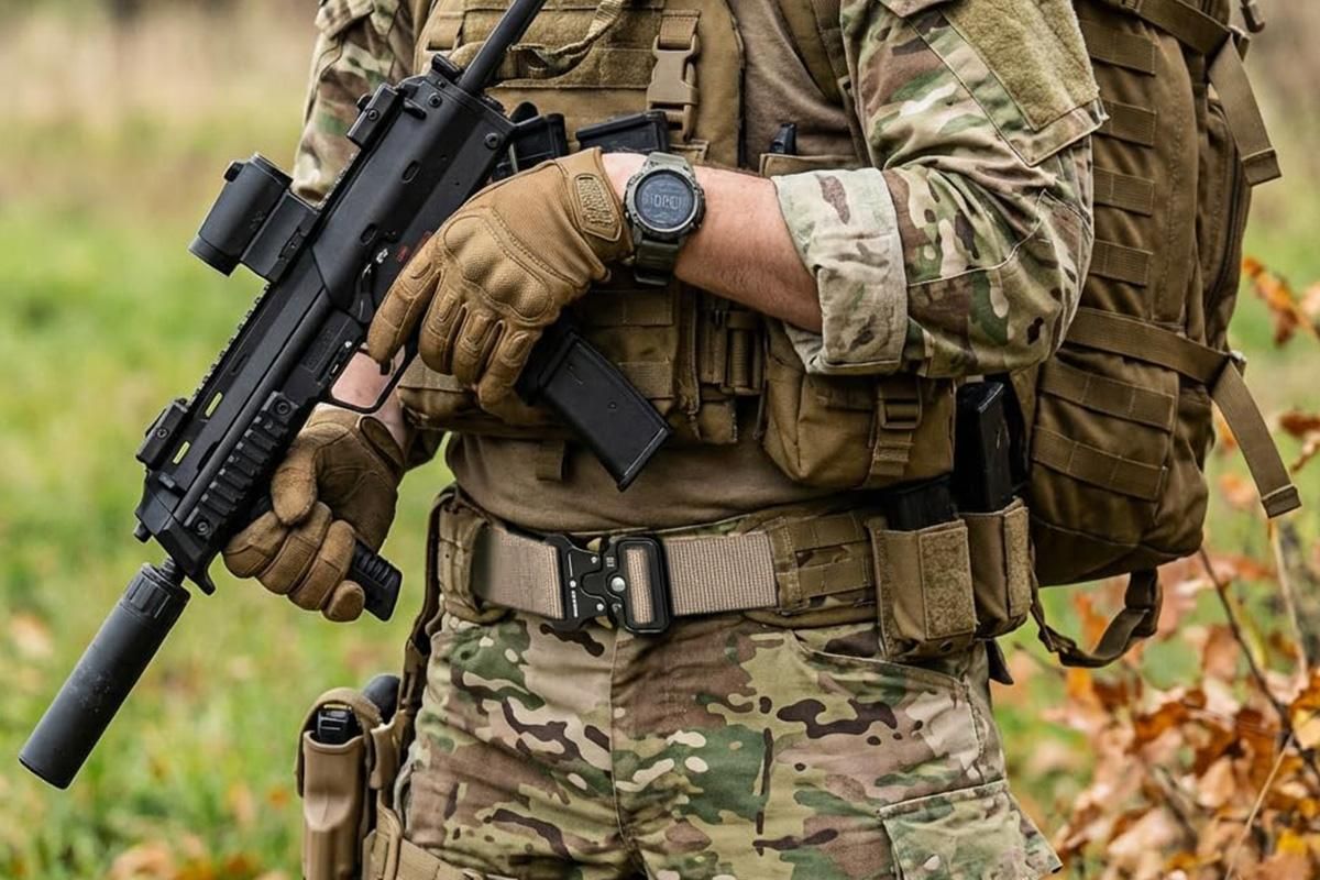 Nylon Tactical Belt Quick-Release for Outdoor Work Daily - Khaki - Image 4