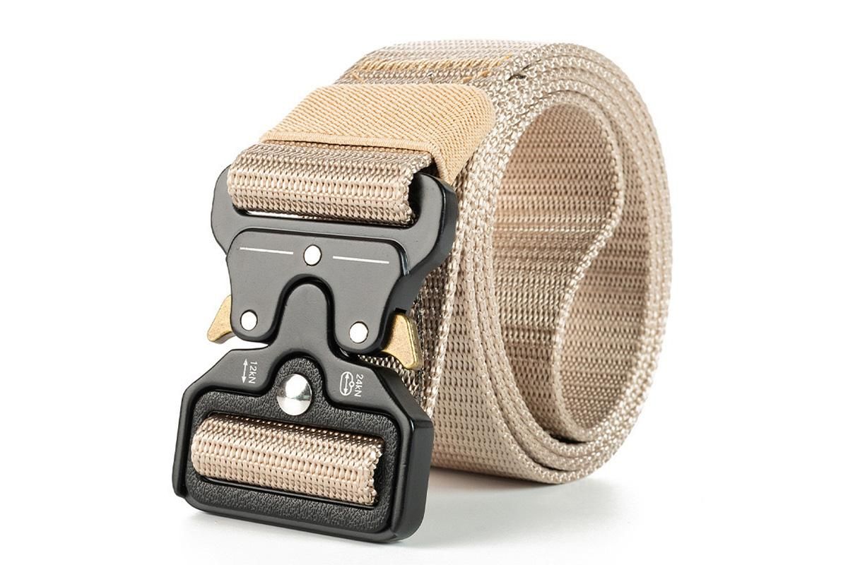 Nylon Tactical Belt Quick-Release for Outdoor Work Daily - Khaki - Image 6