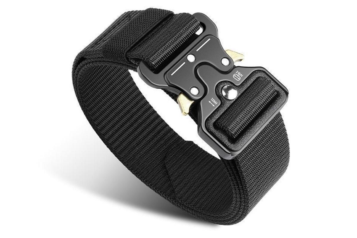 Nylon Tactical Belt Quick-Release for Outdoor Work Daily - Black - Image 2